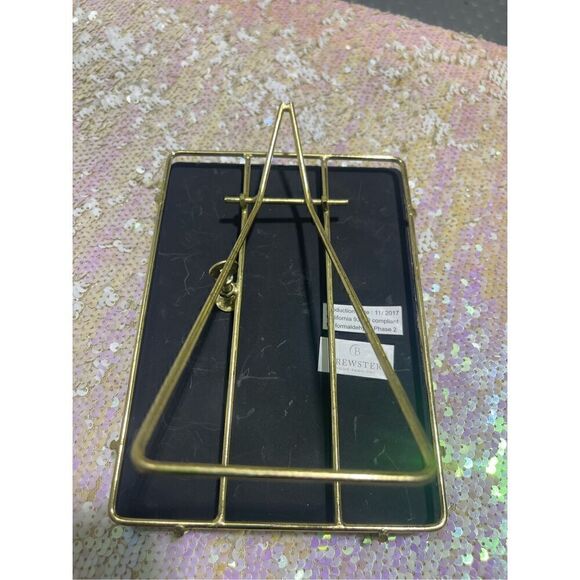 Mcm brewster home gold wire floating glass picture frame home decor minimilist - Picture 6 of 8